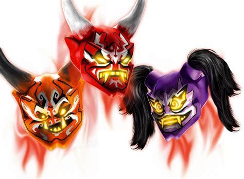 oni masks ninjago